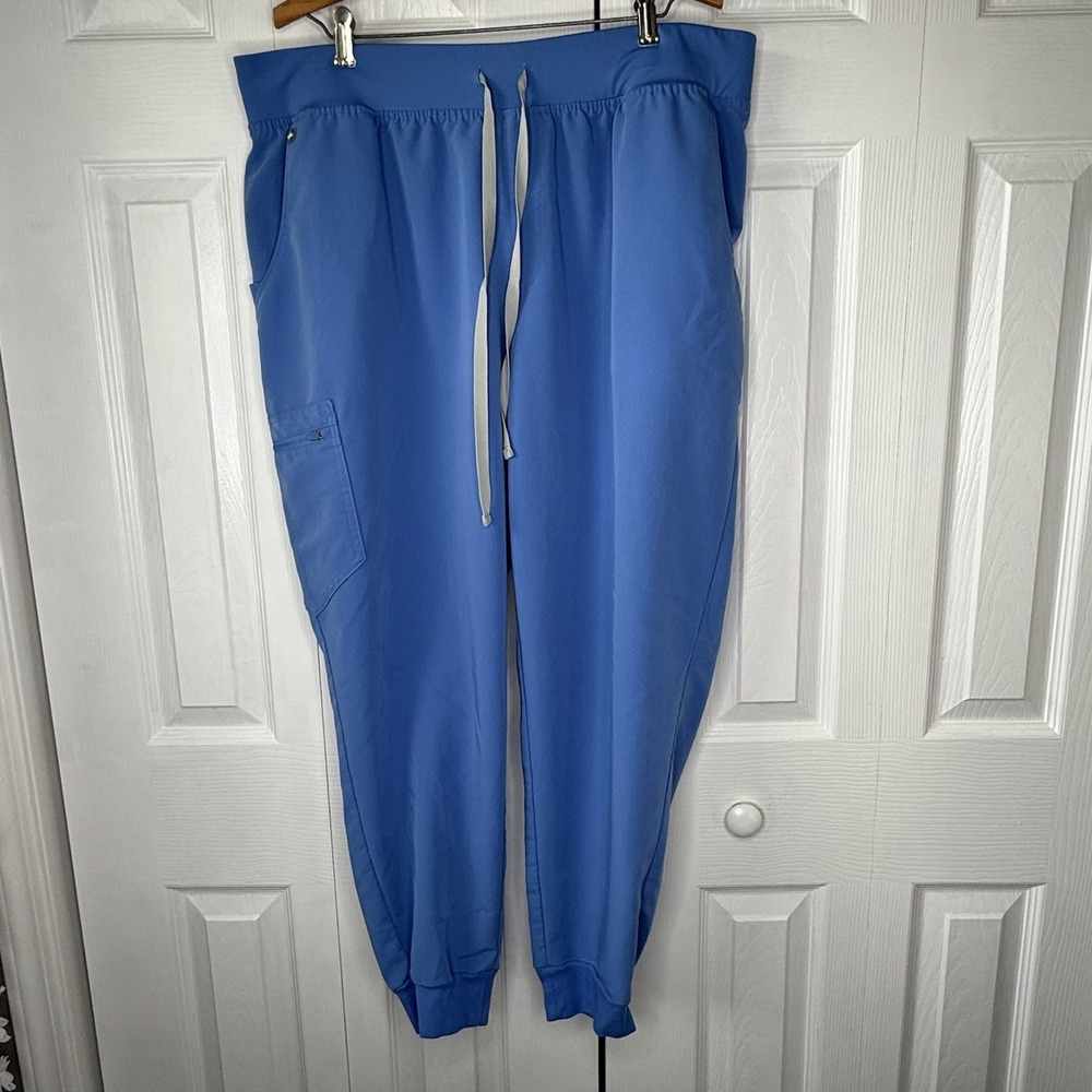 Figs Boot Cut & Flare Scrub Pants in Royal Blue